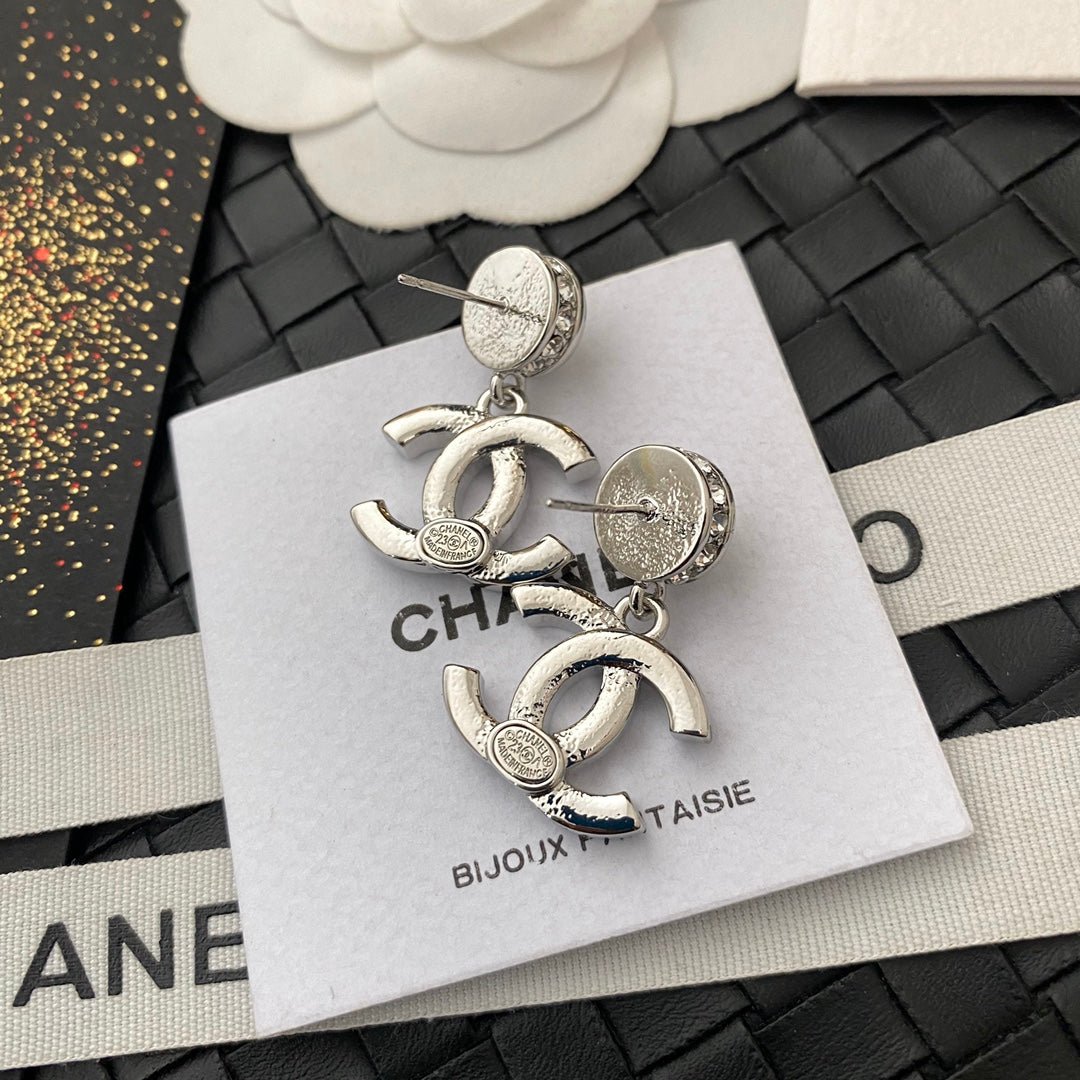 Pendientes de perlas y diamantes