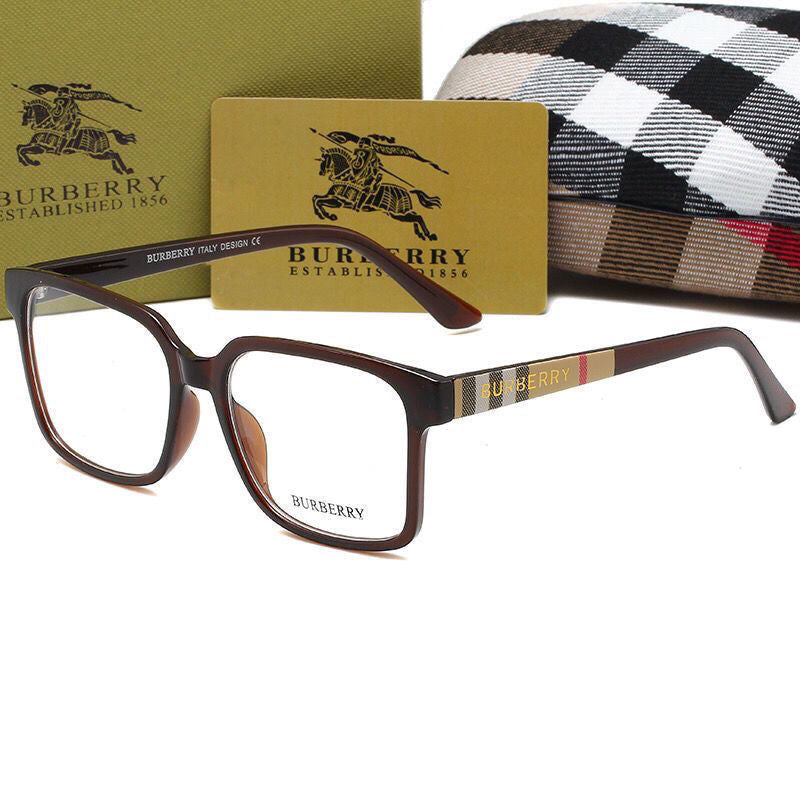 Gafas cuadradas retro de cuadros unisex
