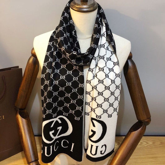 Bufanda de cachemira cálida con relieve unisex