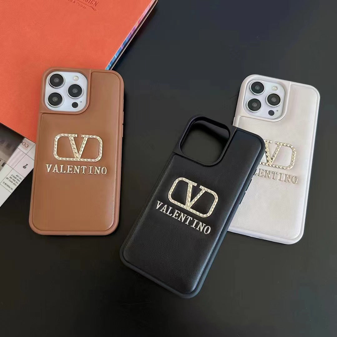 Estuche de lujo de cuero repujado