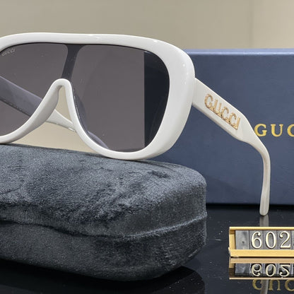 Gafas de sol de moda de una pieza con montura grande