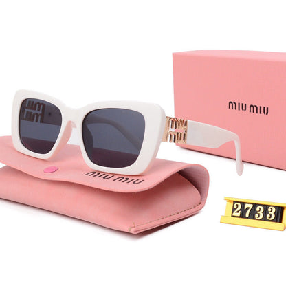 Lunettes de soleil mode à monture métallique évidée