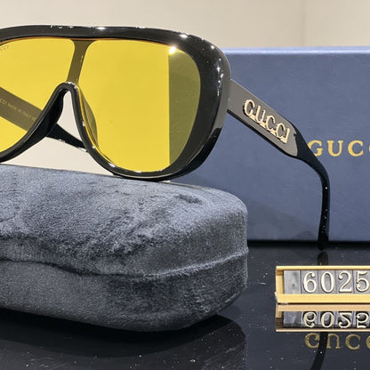 Gafas de sol de moda de una pieza con montura grande