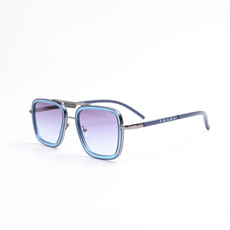 Gafas de sol unisex cuadradas de metal con doble puente