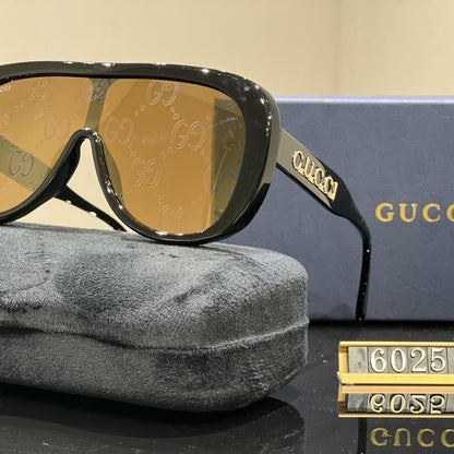 Gafas de sol de moda de una pieza con montura grande