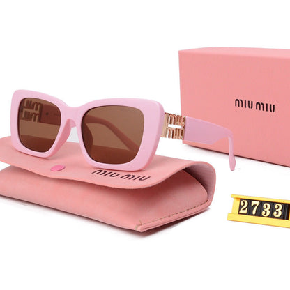 Lunettes de soleil mode à monture métallique évidée