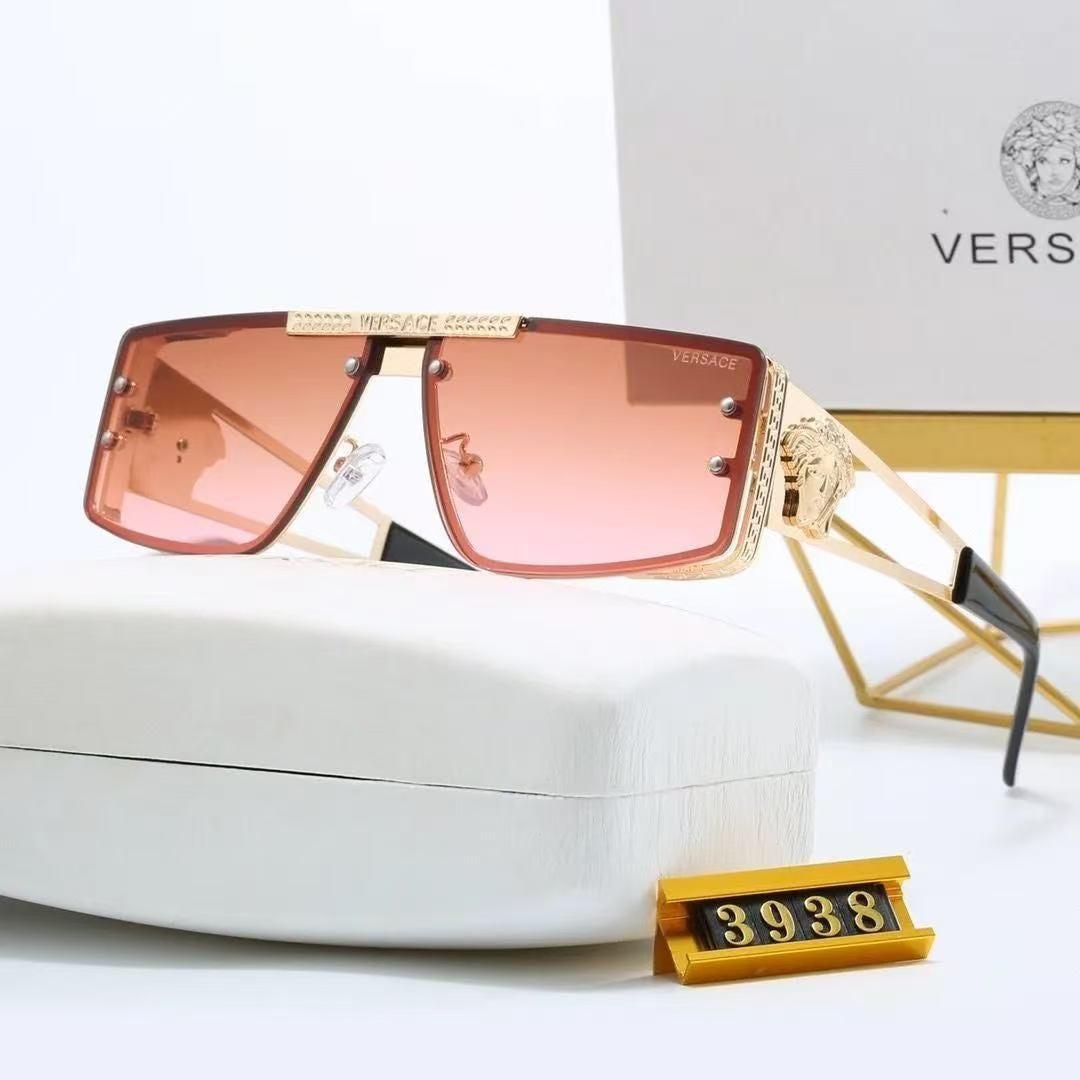 Lunettes de soleil de style européen et américain 2026 nouvelle mode, avec monture en métal 3938 (protection UV)