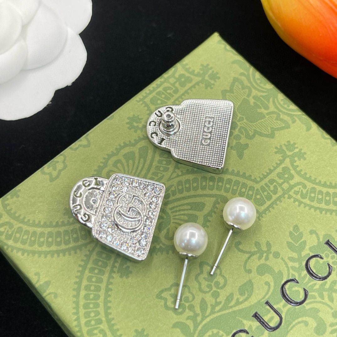 Boucles d'oreilles tendance en perles avec lettres tempérament