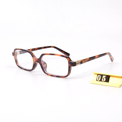 Lunettes et lunettes de soleil rétro à monture carrée imprimé léopard