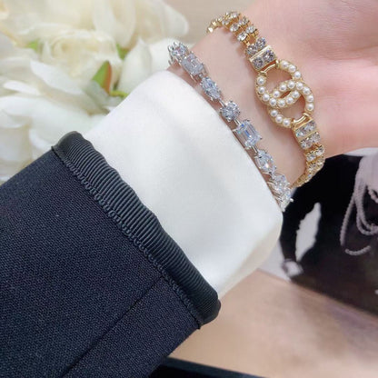 Bracelet ajustable Double Cristal Diamant