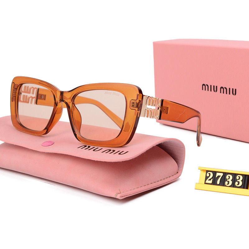Lunettes de soleil mode à monture métallique évidée