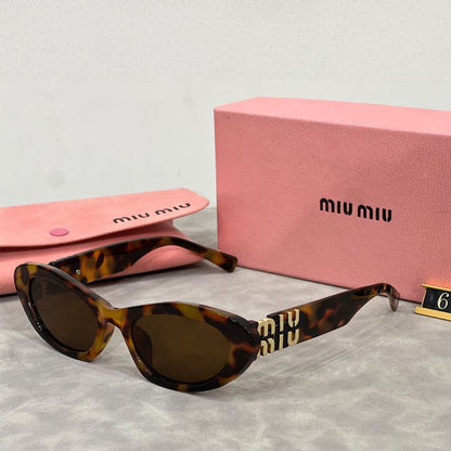 Lunettes de soleil ovales œil-de-chat rétro pour femme