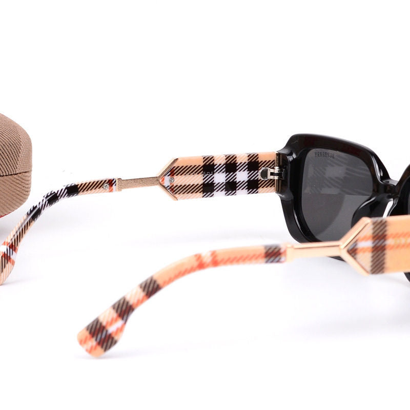 Lunettes de soleil polarisées à carreaux rétro