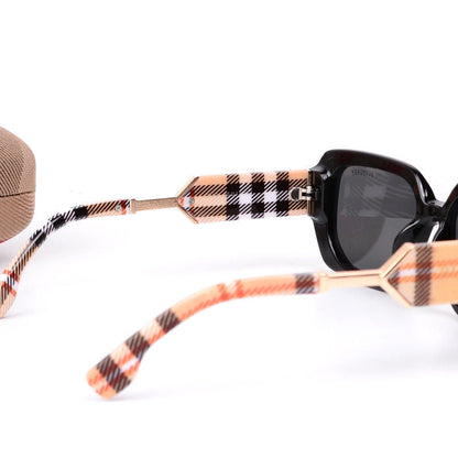 Lunettes de soleil polarisées à carreaux rétro