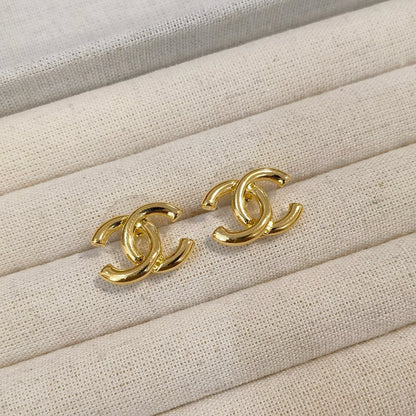 Pendientes Doble C Dorados
