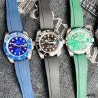 Men’s Stainless Steel Automatic Dive Watch – 3-Color Dial Collection, Sport Rubber Strap, Classic Diver Style