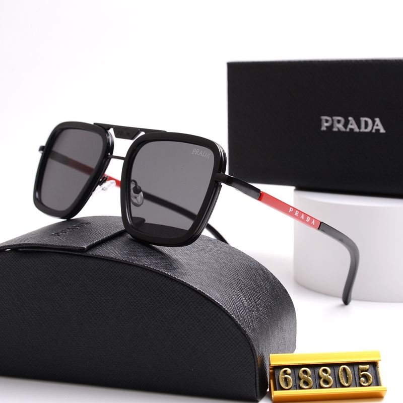 Gafas de sol unisex cuadradas de metal con doble puente