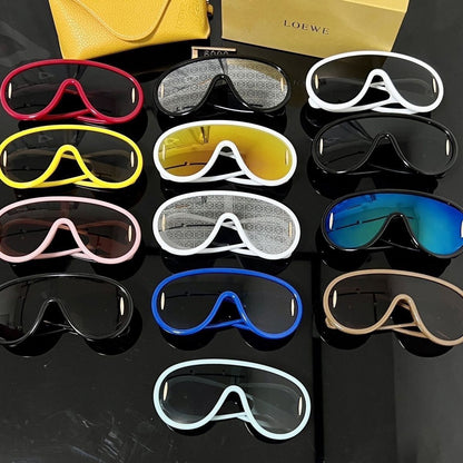 Gafas de sol estampadas de una pieza con montura grande