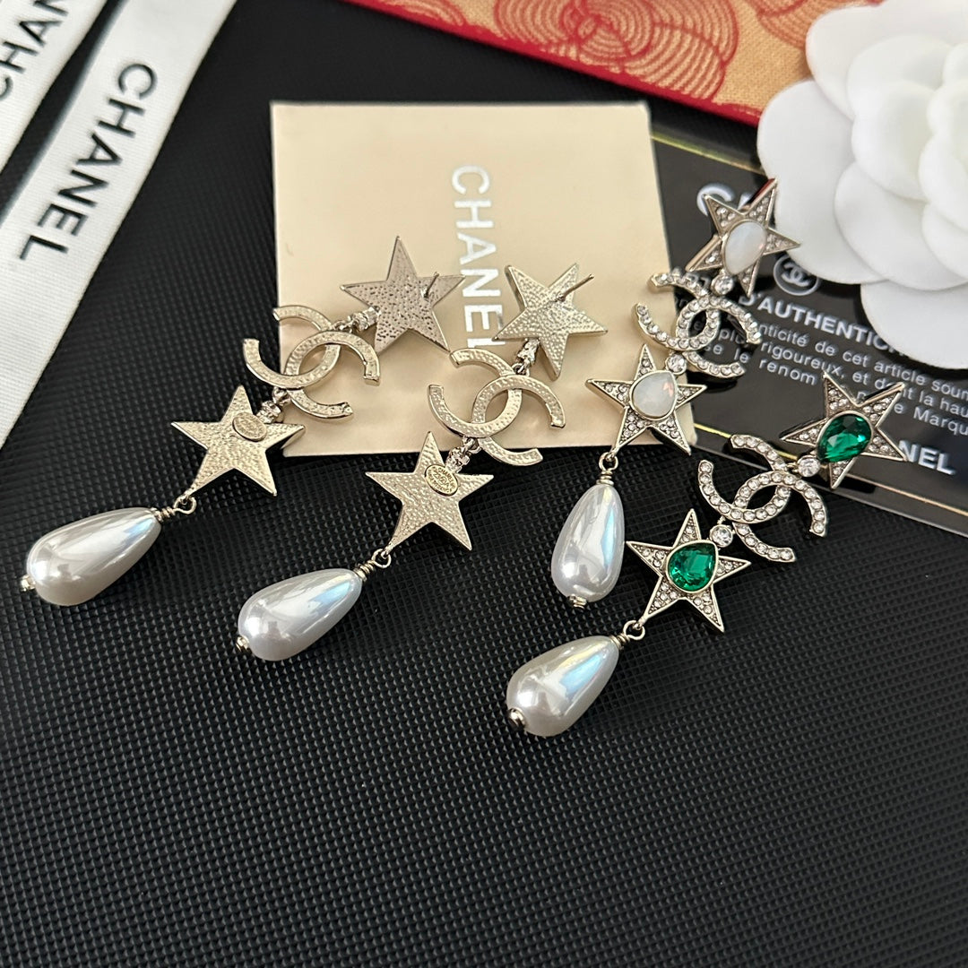 Boucles d'oreilles élégantes en pierres précieuses de première qualité