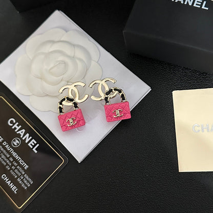 Nouvelles boucles d'oreilles pendentifs sac à main mode