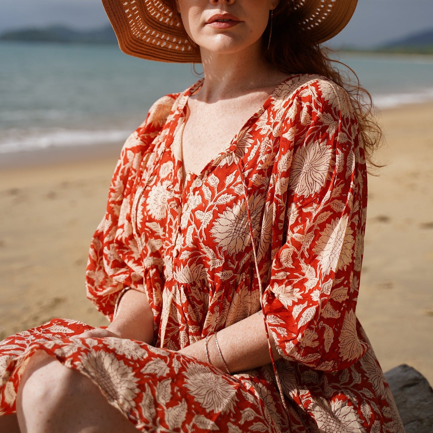 Robe Courte Hawa - Tournesol Rouille