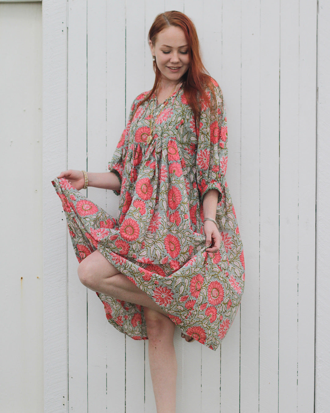 Robe courte Hawa motif Flora