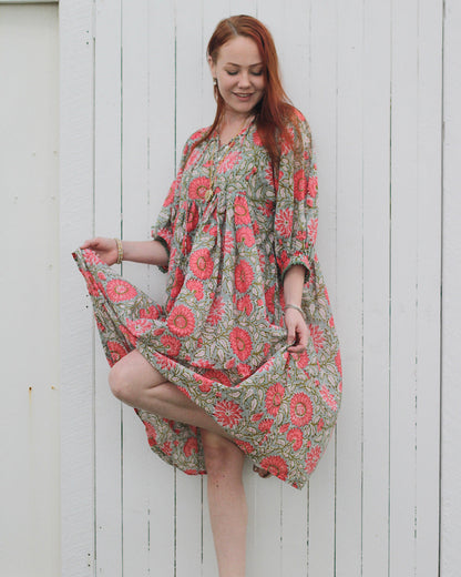 Robe courte Hawa motif Flora