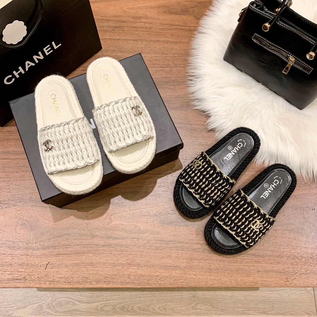 Zapatillas Planas Tejidas de Moda
