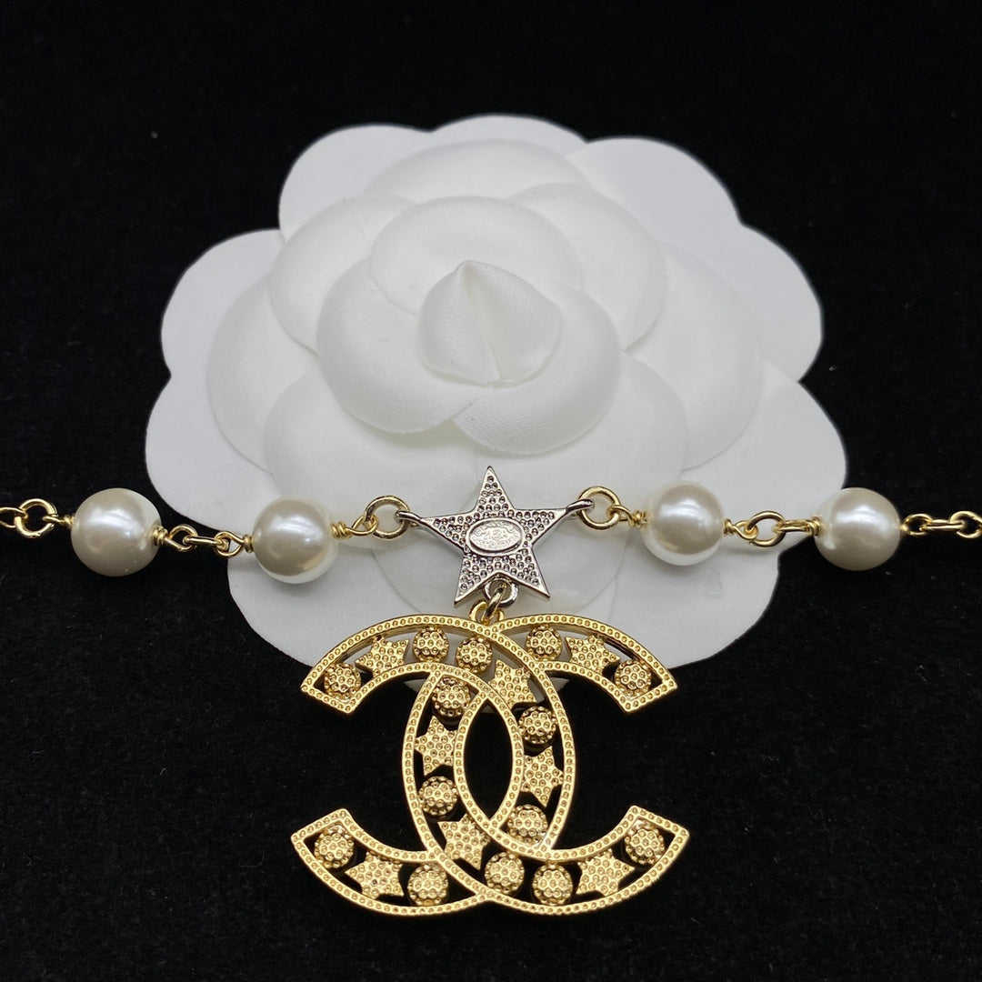 Collier ajustable de perles tempérament étoile