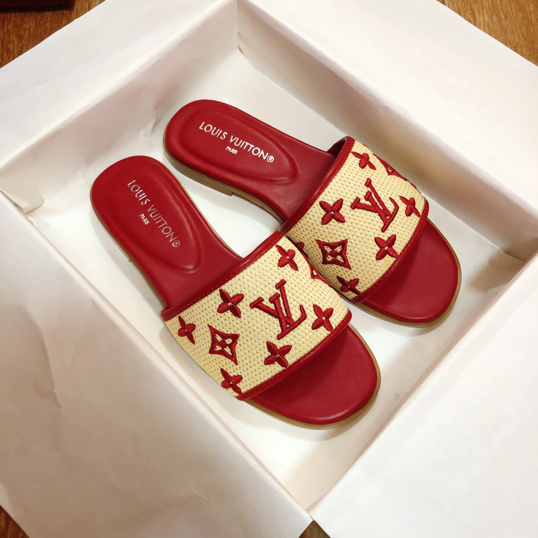 Woven Embroidered Slippers