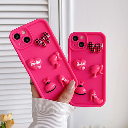 Funda 3D de chica de dibujos animados