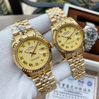 Men’s Classic Stainless Steel Dress Watch – 5-Style Luxury Collection (Silver, Two-Tone & Gold-Tone), Elegant Roman Numerals & Fluted Bezel