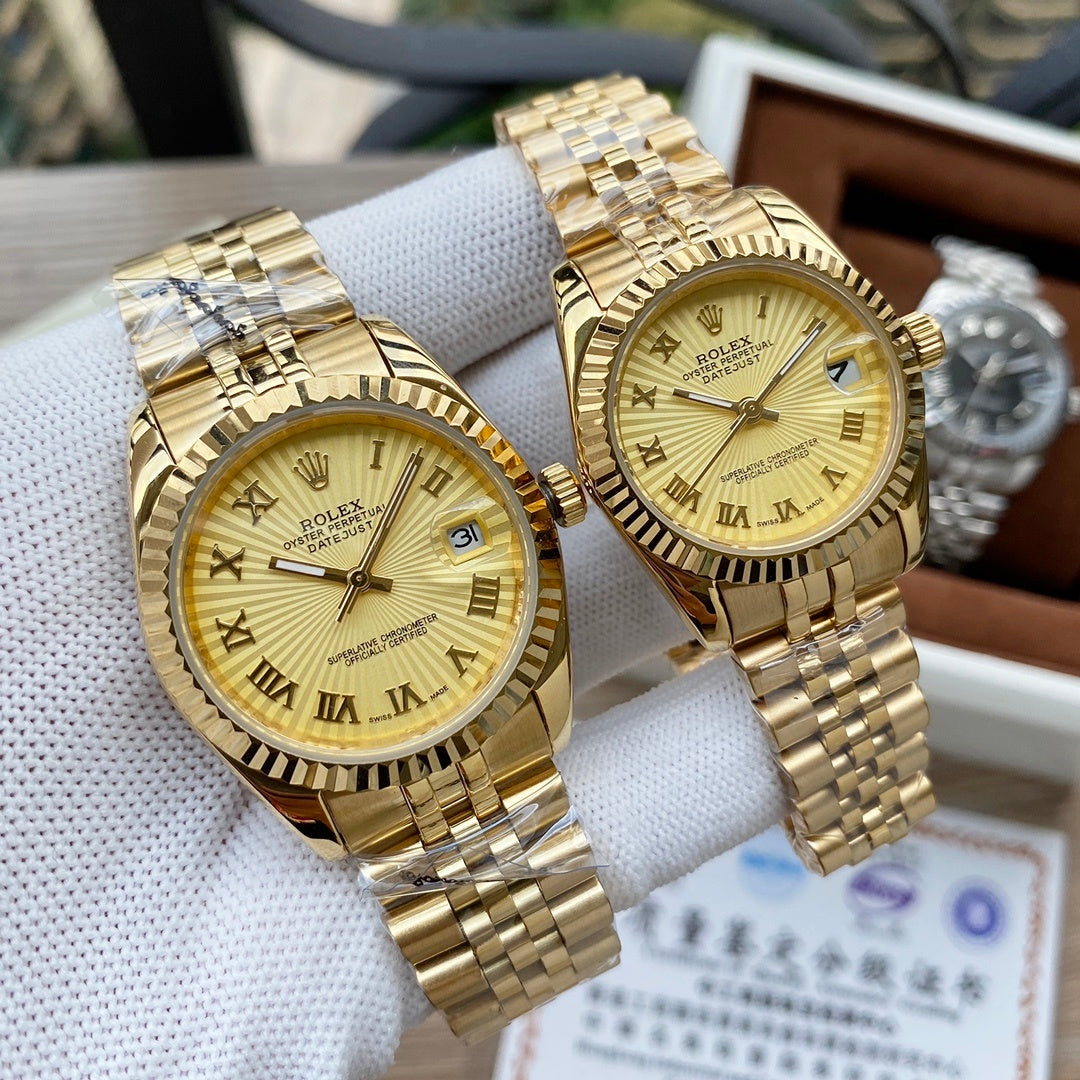 Men’s Classic Stainless Steel Dress Watch – 5-Style Luxury Collection (Silver, Two-Tone & Gold-Tone), Elegant Roman Numerals & Fluted Bezel