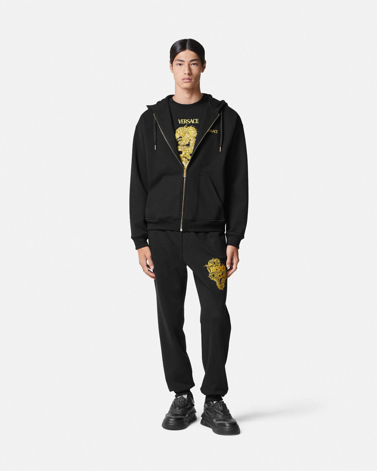 T-shirt imprimé Dragon doré