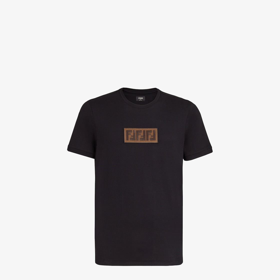 T-shirt imprimé étiquette marron