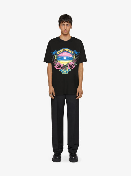 Camiseta con estampado de rosas