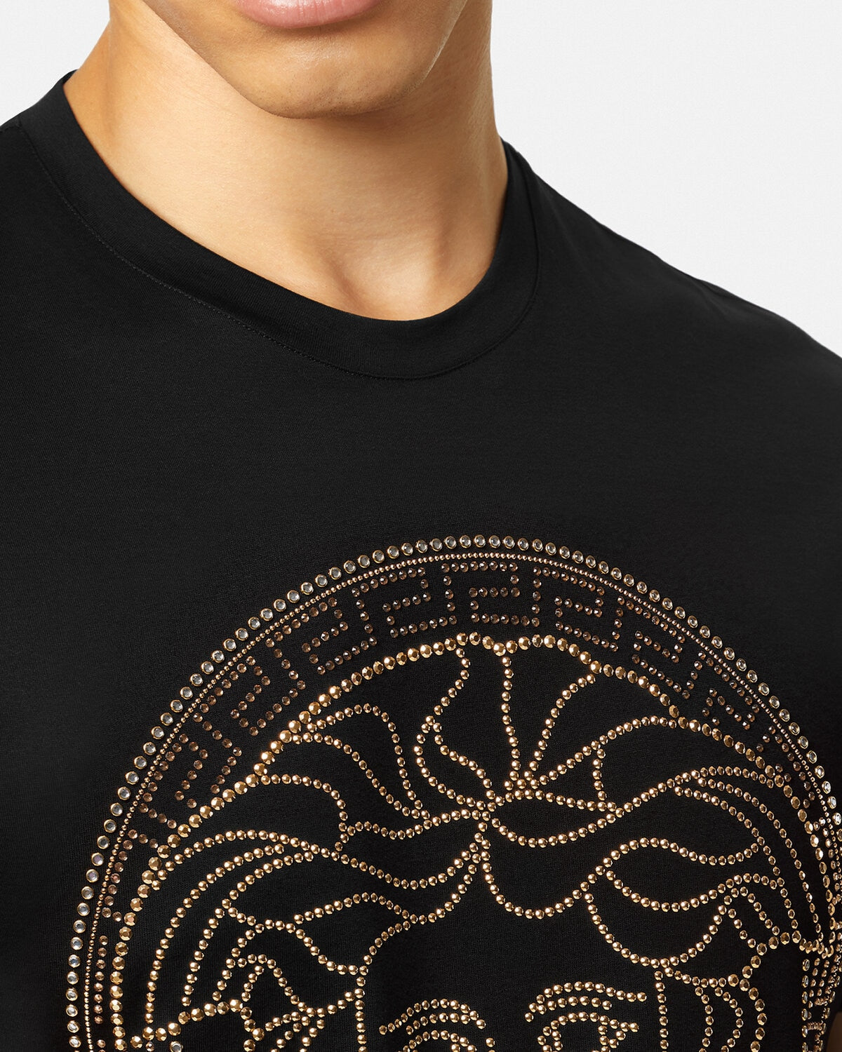 T-shirt classique à imprimé doré