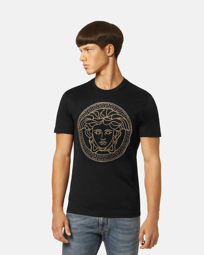 T-shirt classique à imprimé doré