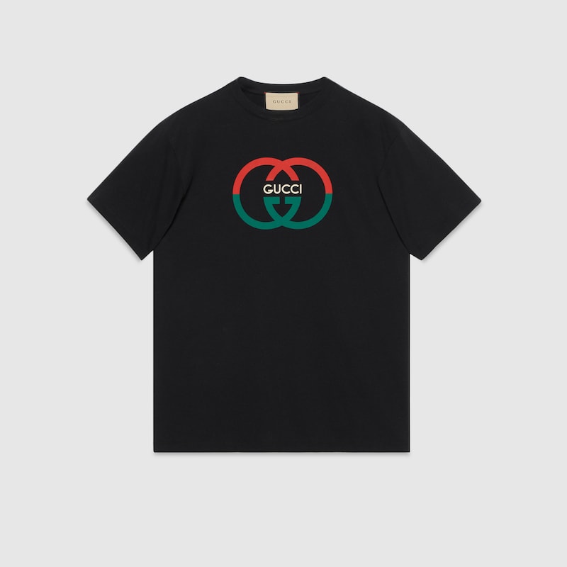 T-shirt à imprimé motif classique rouge et vert
