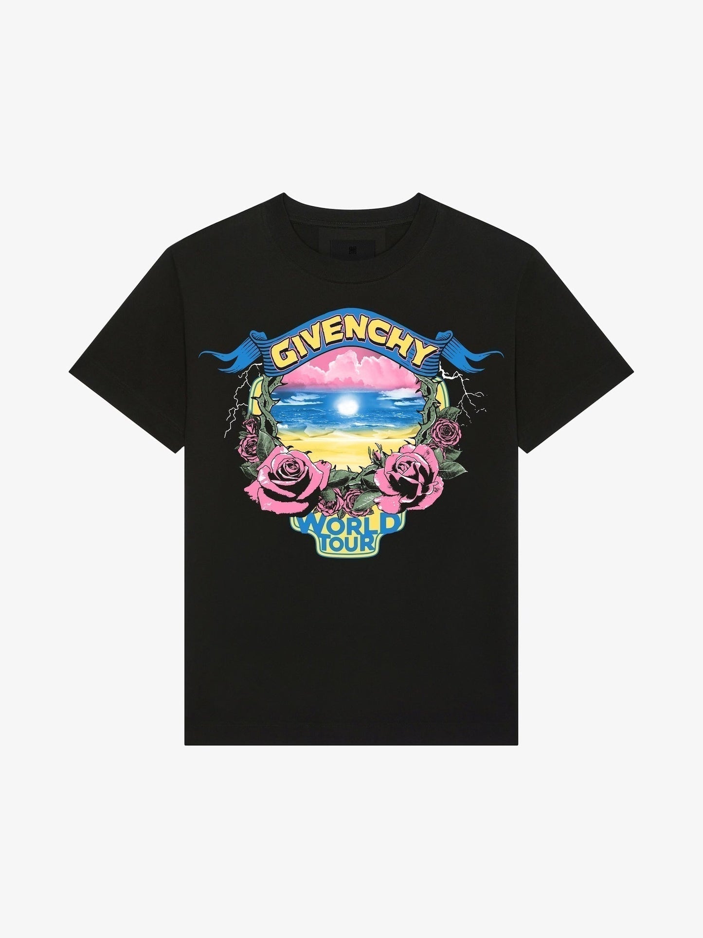 T-shirt imprimé fleurs roses
