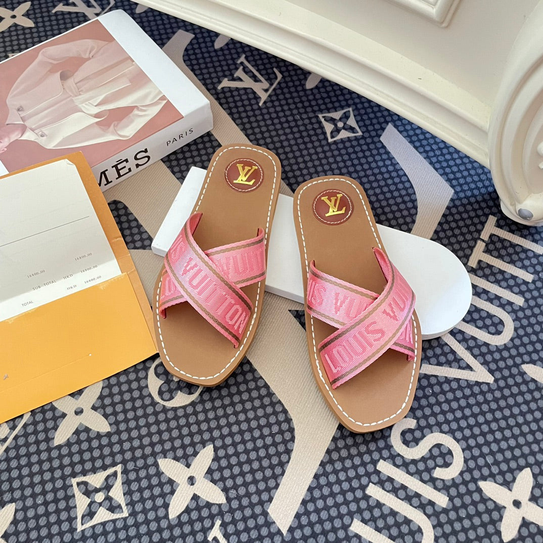 New Cross Strap Slippers Sandals