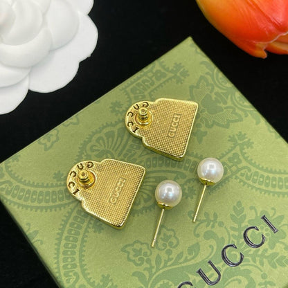 Boucles d'oreilles tendance en perles avec lettres tempérament