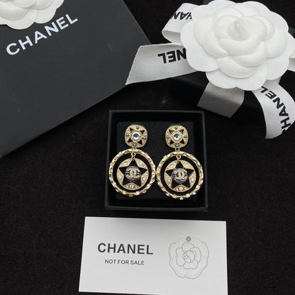 Boucles d'oreilles élément étoile baroque