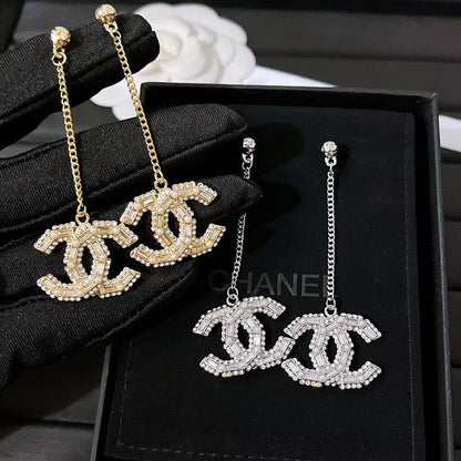 Pendientes Clásicos de Cristal Brillante en Gota