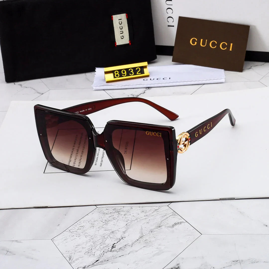 4 couleurs style coréen grandes lunettes de soleil tendance 8932