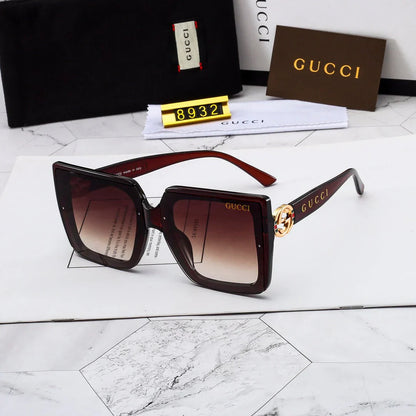 4 couleurs style coréen grandes lunettes de soleil tendance 8932