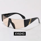 Rimless Shield Sunglasses 7 Style Options Vintage Medallion Design Y2K Fashion Luxury Look XY6043