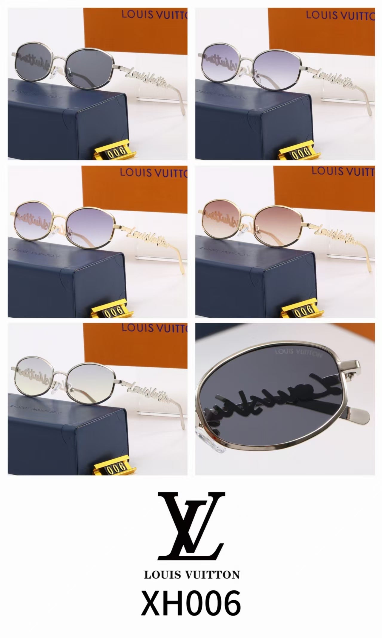 Vintage Oval Metal Frame Sunglasses, Retro UV400 Polarized Fashion Shades for Women 006