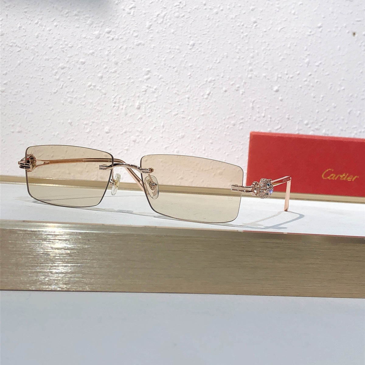 10 Color Rimless Panther Head Sunglasses CT0647S