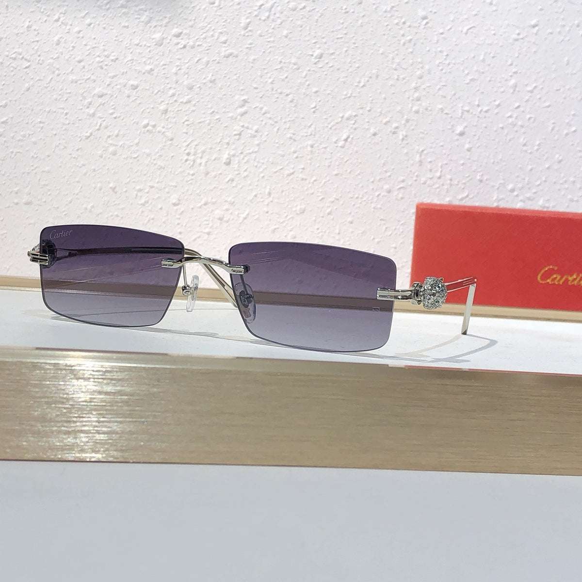 10 Color Rimless Panther Head Sunglasses CT0647S